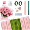 Oskuglin Kit Scovolini Fiori per Bambini Fai da te, Colorati per Lavoretti