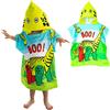 QILZO Telo Mare con cappuccio per bambini di Dinosauro | Poncho bambino 60x60cm