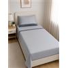 GX GARGIX Completo Letto Singolo 100% Cotone - Set Lenzuola Una Piazza con Sotto, Sopra e Federa - Morbido e Traspirante (GX/ASX-34)