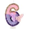 FUNCANDLE Viola Rosa Farfalla 3D Compleanno Candele,Candele per Torta di 6° Compleanno,Decorazioni di Compleanno Candelina Topper per Torta per Matrimonio Forniture per Feste di Compleanno