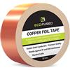 Eco-Fused Nastro Adesivo Foglio in Rame Premium - Conduttore Doppio Lato - 50 mm (2 Pollici) - Schermatura EMI e RF, Circuiti di Carta, Riparazioni Elettriche, Messa a Terra