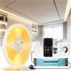 Lumtide 24V 10M Striscia LED COB Regolabile 3000K Bianco Caldo, Compatibile con Alexa, 10W/M 336 LED/M CRI 93+ 1000LM/M con Alimentatore, per Decorazione d'Interni, Camera da Letto, Cucina