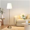 FROIDEXG Lampada da terra con base in metallo, lampada da terra in tessuto plissettato in ferro da 58,7 pollici con interruttore a tirante, lampada da terra decorativa dimmerabile a 3 colori con attac