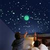 Alcrea stelle luna fluorescenti adesive soffitto cameretta bambini tuo cielo stellato si illuminano al buio stelline luminose autoadesive colorate decorative parete decorazione fluorescente