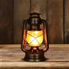 LZLUCKCOME Lanterna a LED vintage, tempestosa, ricaricabile, 3 modalità di illuminazione: fiamma lampeggiante e sempre accesa, per portico, terrazza, cortile, giardino, campeggio (stile 1)