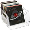 PH PandaHall Portatore di Vinile Trasparente con Maniglia, Porta Dischi da Tavolo 19.2x21.2x12cm Custodia per Album da Esposizione per Organizzare Copertine Album