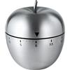 feyiubmen Feyiubmen Orologio da cucina in acciaio inox - 6,2 × 7,5 × 7,5 cm color argento. Tipo di mela. Timer meccanico e sveglia da cucina con cronometro a breve termine - Sveglia digitale - ideale