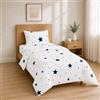 Homebliss Completo lenzuola 90x200+30 / 160x280 + 50x80 1PCS, Cielo Stellato Blu