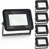 Yakimz 5pcs faretto LED da esterno, 20W 1700LM super luminoso illuminazione esterna 3000K luce diurna bianco, IP66, proiettore LED per cortile, garage, giardino decorazione, bianco caldo