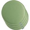 Brandsseller Set di 4 cuscini in feltro, rotondi, Ø 35 cm, in verde chiaro, per interni ed esterni, resistenti cuscini per sedie, sala da pranzo, giardino e balcone