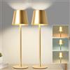 Jueholla 2 x Lampada da Tavolo Senza Fili, 5W, 5200mAh, Materiale Metallico
