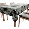 PETTI Artigiani Italiani - Tovaglia da Tavola, Tovaglia Cucina in Microfibra Antimacchia Disegno Cerchio Nero Argento X4 Posti (140x140 cm) 100% Made in Italy