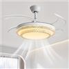 HELCEKOU Ventilatore da soffitto con Luce, Telecomando, LED dimmerabile, 6 velocità, Moderno, Intelligente, Silenzioso, Adatto per Camera da Letto, Soggiorno, Sala da Pranzo.