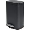 Spirella - Cestino per Bagno a Pedale Modello Akira - Acciaio Inossidabile di Alta Qualità - Chiusura Silenziosa Easy-Close - Nero Opaco - 12L - Accessori per il bagno