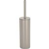 Spirella, Scopino WC con Supporto in Acciaio, Modello Akira, Testina Intercambiabile e Solido Vaso in Acciaio, con Contenitore Igienico, Scopino Chiuso, Da Terra, Tortora Opaco, 40 x 9,5 x 9,5 cm