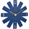 TFA Dostmann Orologio da parete analogico Clock in the Box, 60.3020.06, movimento silenzioso, esclusivo per progettato, da collegare, accessorio per la casa, orologio di design, blu