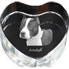 Art-Dog American Staffordshire Terrier - foto del cane in cristallo, cuore di cristallo, cornice unica con foto del marchio Art-Dog