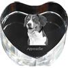 Art-Dog Cane da pastore dell'Appenzello - fotografia del cane incastonata nel cristallo, cuore di cristallo, cornice unica con fotografia del marchio Art-Dog