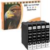Losmann Cartucce compatibili nere D&C 5X, adatte per stampanti Epson T-1285 T-1281, compatibili con i modelli Epson Stylus Office BX-305, S-22, SX-125, SX-130, SX-230, SX-235, SX-420, SX-425, SX-430, SX-435, SX-438, SX-440, SX-445