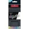 FABER-CASTELL - Set di matite colorate Black Edition da 12 pezzi | Matite colorate dai colori brillanti per carta chiara e scura con stesura morbida, resistenti alla rottura ed ergonomiche