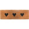 Relaxdays Zerbino in Cocco, Cuori, 75x25 cm, Stretto, Interno ed Esterno, Antiscivolo, Resistente