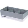 PANTONE Organizer Armadio e Cassetti Salvaspazio 1 Pezzo 3 Scomparti Biancheria e Vestiti, Organizer Cassetti Bagno Camera da Letto Portaoggetti, Divisori per Cassetti Pieghevole 32x16x10cm, Grigio