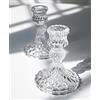 NC Set di 2 portacandele conici, in vetro trasparente, per candele da 2 cm, altezza 10 cm, centrotavola decorativo per tavolo, matrimoni, cene e feste