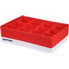 osama home PANTONE Organizer Armadio e Cassetti Salvaspazio 1 Pezzo 12 Scomparti Biancheria Accessori, Organizer Cassetti Bagno Camera Portaoggetti, Organizzatore Armadio Cassetti Pieghevole 32x22x10cm, Rosso