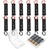 Weewooday 12 Porta Batterie AA Scatola Portabatterie di Conservazione con Conduttori di Filo, Porta Batterie AA a Molla di Metallo 1,5 V con Perno con 2 Celle Custodia (5,8 x 1,65 x 1,4 cm)