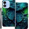 WUACYEAMING Custodia Compatibile con Redmi Note 17,con Slot Carte PU Pelle Portafoglio Libro Case Antiurto Bumper Motivo Magnetica Flip Protettiva Resistente foglia