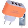 Generico Caricatore USB - USB C Caricabatterie | Modulo Caricabatterie Porte Multiple | 3-Porte Alimentatore | Multiplo Presa Tipo C Caricabatteria | Plug Del Alimentatore Luminoso