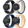 DMVEIMAL Cinturino Nylon Loop per Huawei Watch GT/Gt 2 46mm/per Samsung Galaxy Watch 3 45mm/Galaxy Watch 46 mm/Gear S3 Frontier,22mm Smartwatch Cinturini Sport per Amazfit Bip 5/Balance/Gtr Uomini Donne 4PCS