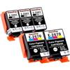 HenceBuy Cartucce d'inchiostro di ricambio per stampanti Epson WF-110W WF-100W, 266 e 267, per stampanti T2661 e T2670, 3 nero + 2 colori (confezione da 5)
