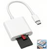 Hilacini Lettore di schede SD USB C, adattatore Micro SD a tipo C 2 in 1, lettore di memoria esterna veloce per iPhone 17 16 15, iPad Pro/Air, Samsung Galaxy, Android, trasferimento bidirezionale