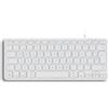 Perixx PERIBOARD-332MW - Tastiera compatibile con Mac OS Mini, retroilluminata con cavo, tasti a forbice sottili con carattere grande, LED bianco, layout spagnolo con Ñ
