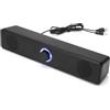 Riven Altoparlante per TV Soundbar, altoparlante wireless per home theatre con controllo del volume, sistema audio con bassi profondi, per proiettore, laptop, PC, TV