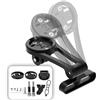 YaderJove Supporto anteriore per Garmin, supporto anteriore per bici Garmin Out, adatto a bulloni centrali fino a 32 mm, monta saldamente Wahoo, Bryton, Cateye, GPS, GoPro Full Range, clacson e luci, ideale per