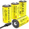 ENEGON Confezione da 4 batterie ricaricabili C/LR14, 1,5 V, 7200 mWh, agli ioni di litio con cavo di ricarica rapida USB-C, ideali per lettori CD, radio, torce, luci da campeggio/emergenza, giocattoli
