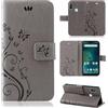 betterfon Custodia per Xiaomi Mi 11 Lite - Custodia Mi 11 Lite 5G Custodia a portafoglio [Funzione di supporto] [scomparti per carte di credito] per Xiaomi Mi 11 Lite 4G / 5G Grigio