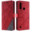Laybomo Cover per Motorola Moto G8 Power, Custodia Moto G8 Power Portafoglio Pelle Morbido [Dermocompatibile][Silicone TPU] Supporto Slot per Schede Cover Libro per Motorola Moto G8 Power, Rosso