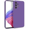 MyGadget Cover per Samsung Galaxy A53 5G - Custodia in Silicone Morbido a Doppio Strato - Case con Protezione Fotocamera & Fodera Interna Antigraffio - Lilla