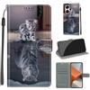 KENHONER Custodia per Xiaomi Redmi Note 13 Pro Plus 5G, gatto e tigre | Portafoglio Pelle PU, Magnetica, Resistente Agli Urti, Scomparto Carte Credito, Pieghevole, Flip Libro, Motivo