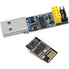Jikoiuty Adattatore da USB a ESP8266 Breakout CH340C ESP-01 ESP-01S Prog WiFi Programmer Downloader Adattatore con Reset Auto Download Circuit