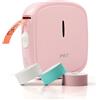 PRT Mini Etichettatrice Portatile - Ricarica Etichette Adesive (3 Rotolo), Bluetooth Stampante Termica Etichette for iOS & Android, Rosa