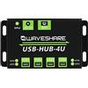 Coolwell Industrial Grade USB HUB, With Metal Case, Extending 4x USB 2.0 Ports, ESD Protection, Support Multiple OS, Plug & Play