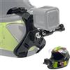 MyGadget Supporto Casco da Moto per Gopro - Attacco con cinghie extra resistenti - inclusa vite a J-Hook - per Action Cam come Go Pro Hero in Nero