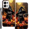 WUACYEAMING Custodia Compatibile con Oppo K15,con Slot Carte PU Pelle Portafoglio Libro Case Antiurto Bumper Motivo Magnetica Flip Protettiva Resistente Gatto di zucca