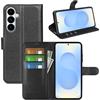 Fertuo Cover per Samsung Galaxy S26 Plus, Custodia Portafoglio Cover a Libro in Pelle Flip Case Sottile con Silicone Bumper, Fibbia Magnetica, Porta Carte e Kickstand, Nero