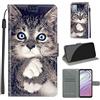 LeviDo-EU LeviDo Cover Compatibile per Motorola Moto G10/G20/G30 Silicone Libro PU Pelle Magnetica Flip Portafoglio con Corda Disegni Antiurto Bumper Motivo Custodia Resistente Protettiva Case, Gatto