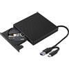Gvvsjgdbis 2 in 1 USB 3.0 C Slim External DVD RW CD Writer Drive Lettore Lettore Lettore Unità Ottiche per Laptop PC DVD Burner